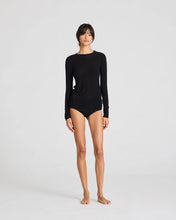 Indlæs billede til gallerivisning GAI &amp; LISVA, THYRE L/S WOOL TOP BLACK