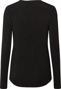 GAI & LISVA, THYRE L/S WOOL TOP BLACK