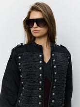 Indlæs billede til gallerivisning SOFIE SCHNOOR, VALETTE DENIM HUSSAR JACKET, WASHED BLACK