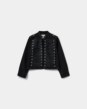 Indlæs billede til gallerivisning SOFIE SCHNOOR, VALETTE DENIM HUSSAR JACKET, WASHED BLACK