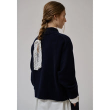 Indlæs billede til gallerivisning ANNE MI, WALLEY KNIT JUMPER, DARK NAVY