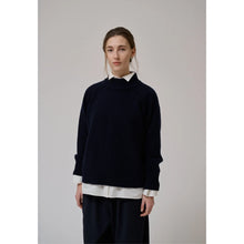 Indlæs billede til gallerivisning ANNE MI, WALLEY KNIT JUMPER, DARK NAVY