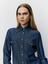 Indlæs billede til gallerivisning SOFIE SCHNOOR, WILDY DENIM SHIRT, DARK DENIM