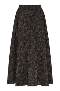 ANNE MI, CHLOE MIDI SKIRT NAVY