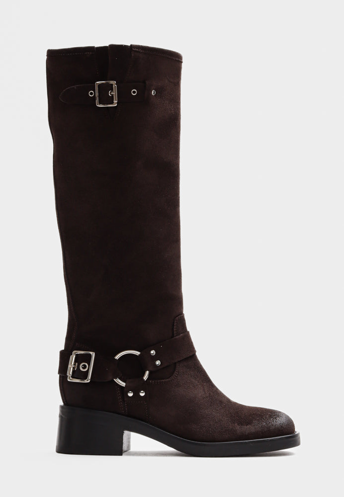 BUKELA, ELLIE BOOT SUEDE MOCCA