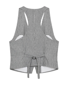 COPENHAGEN MUSE, EMILY WAISTCOAT BLACK/WHITE