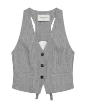 Indlæs billede til gallerivisning COPENHAGEN MUSE, EMILY WAISTCOAT BLACK/WHITE
