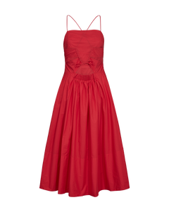 COPENHAGEN MUSE, POPLIN DRESS RED