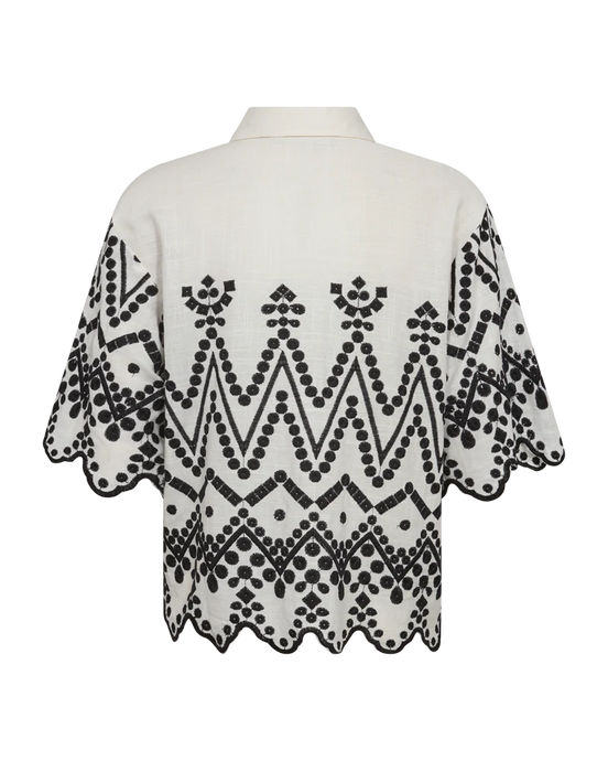 COPENHAGEN MUSE, BROIDERY SHIRT WHITE