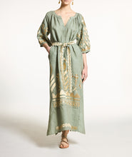 Indlæs billede til gallerivisning GREEK ARCHAIC KORI, DRESS WITH BELT, SAGE