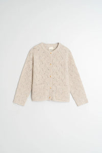 INDI & COLD, NJ465 SHORT CARDIGAN BEIGE
